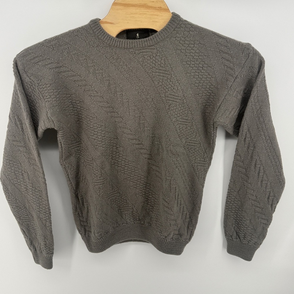 Royal Robbins Men's Gray 100% Wool Large Textured Crew Neck Sweater L‎